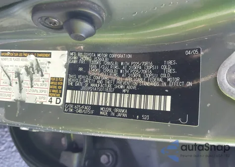 2005 Toyota Highlander V6 from USA, damaged, VIN JTEEP21A150118307